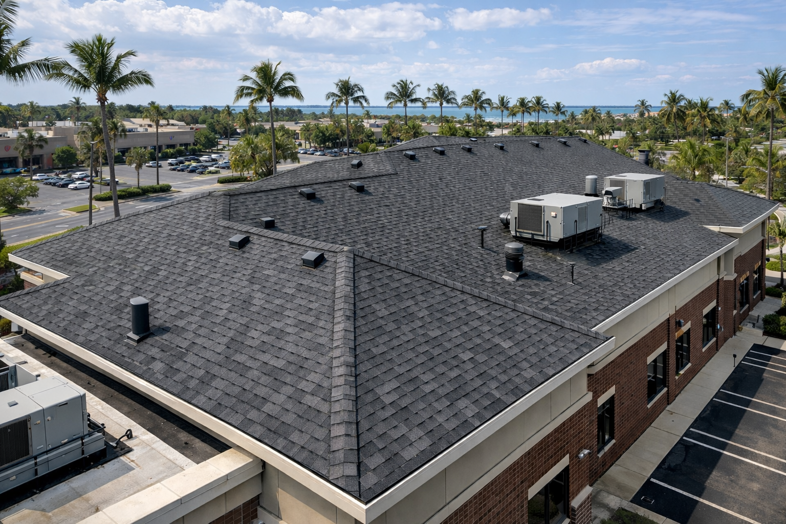 Types Of Commercial Roof Systems | Allstate Construction Roofing Commercial Shingle Roof in Florida